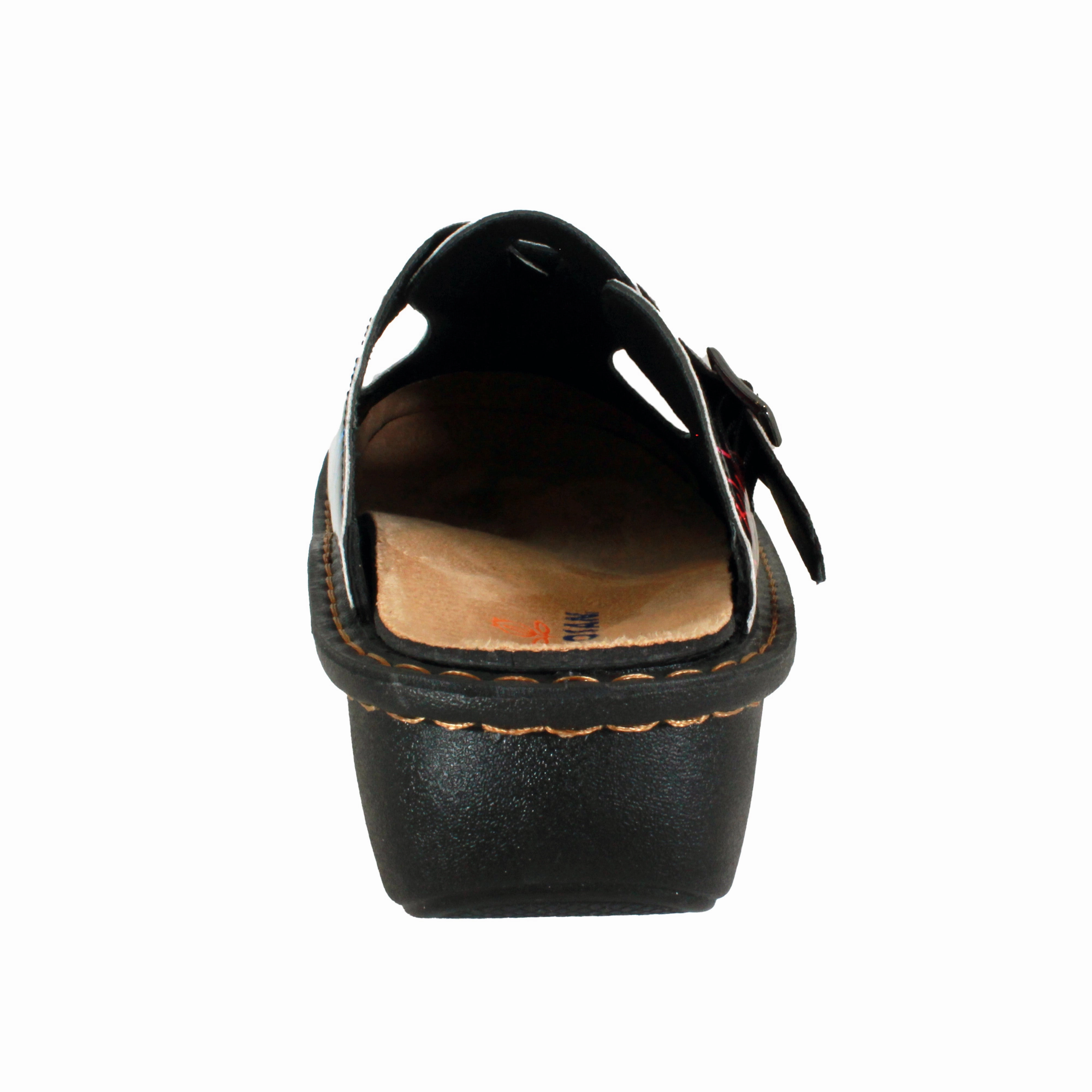 Clogs Discount Code Sanosan Bella Comfort Slip-On Clogs in Black Combo print