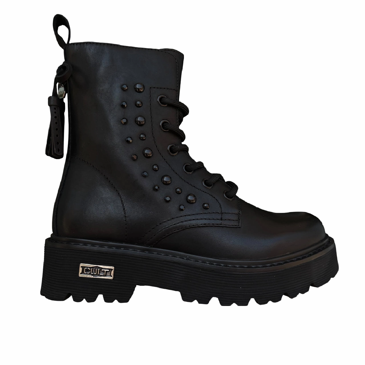 Cult Stivale Donna Anfibio Slash 4349 Mid Nero CLW434901 Fashion Jackson Combat Boots