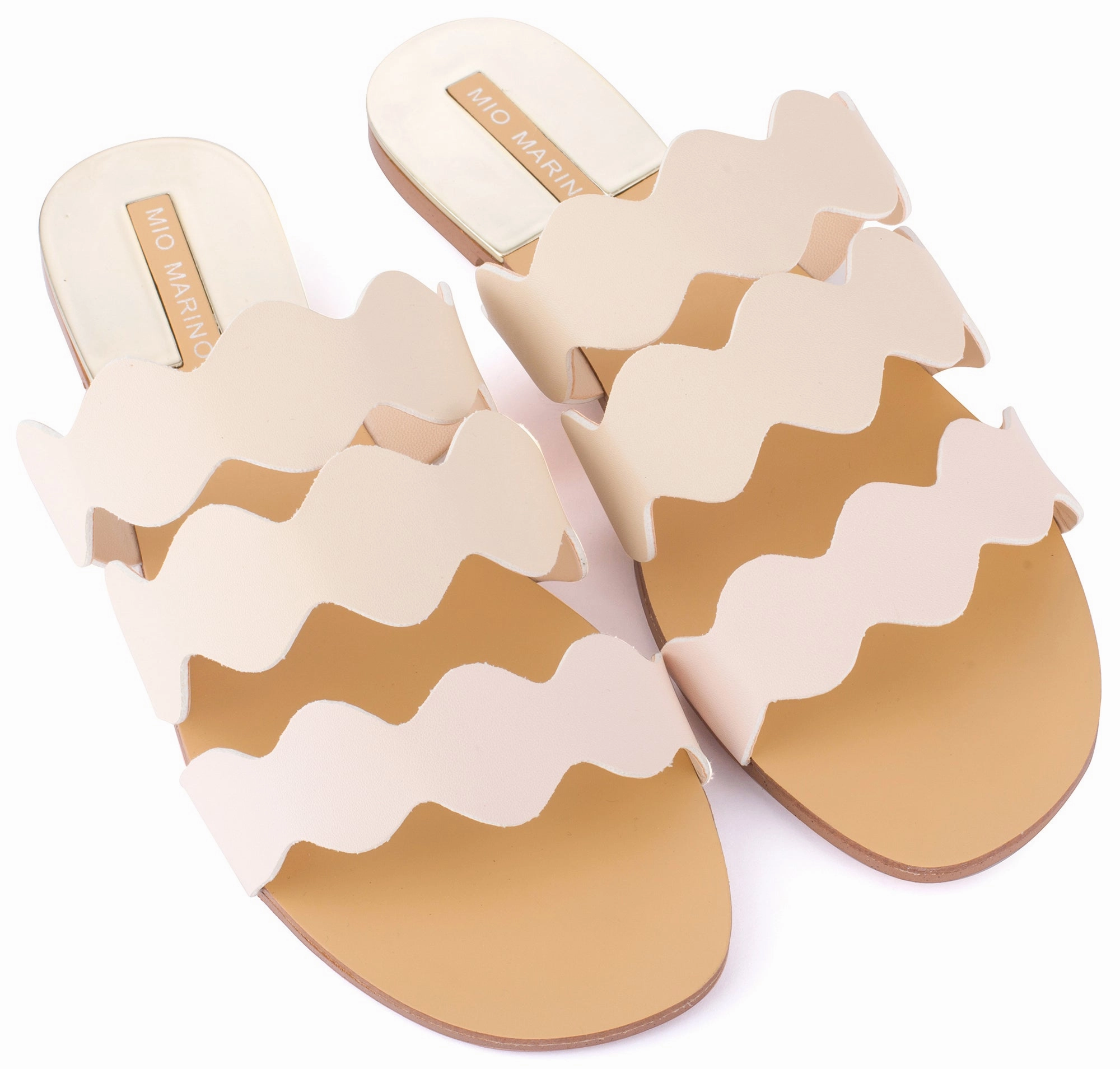 Floret Scalloped Sandal Double Strap Flip Flops