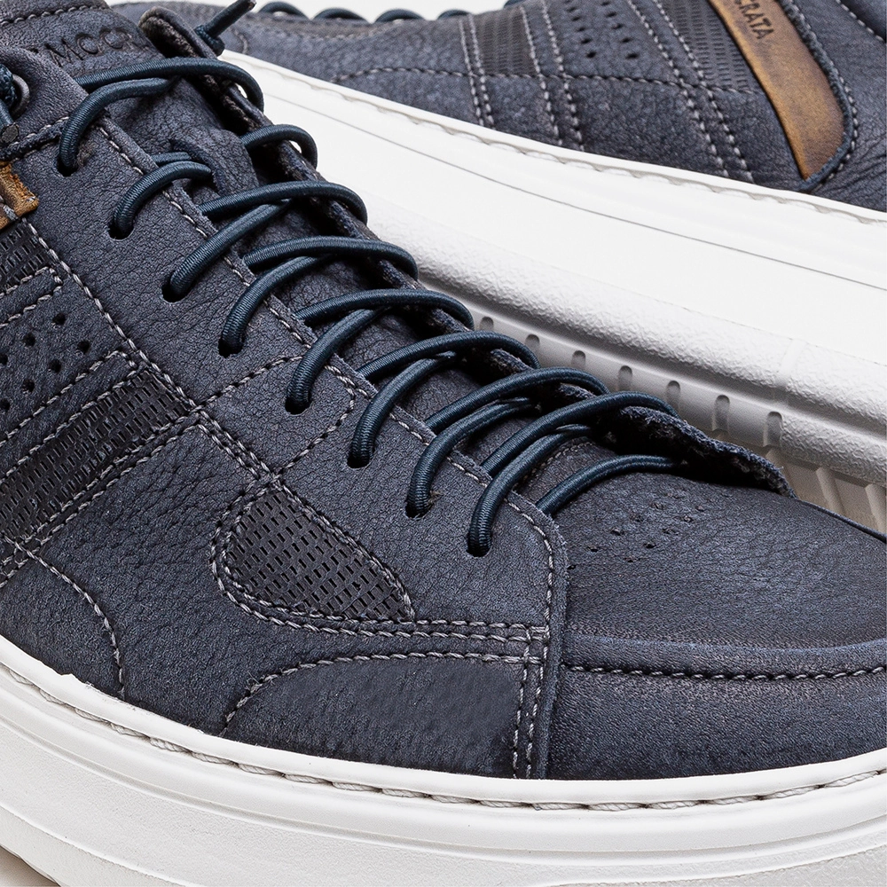 Democrata Joe Navy Leather Sneaker (Men's) Dress Shoes For Walking