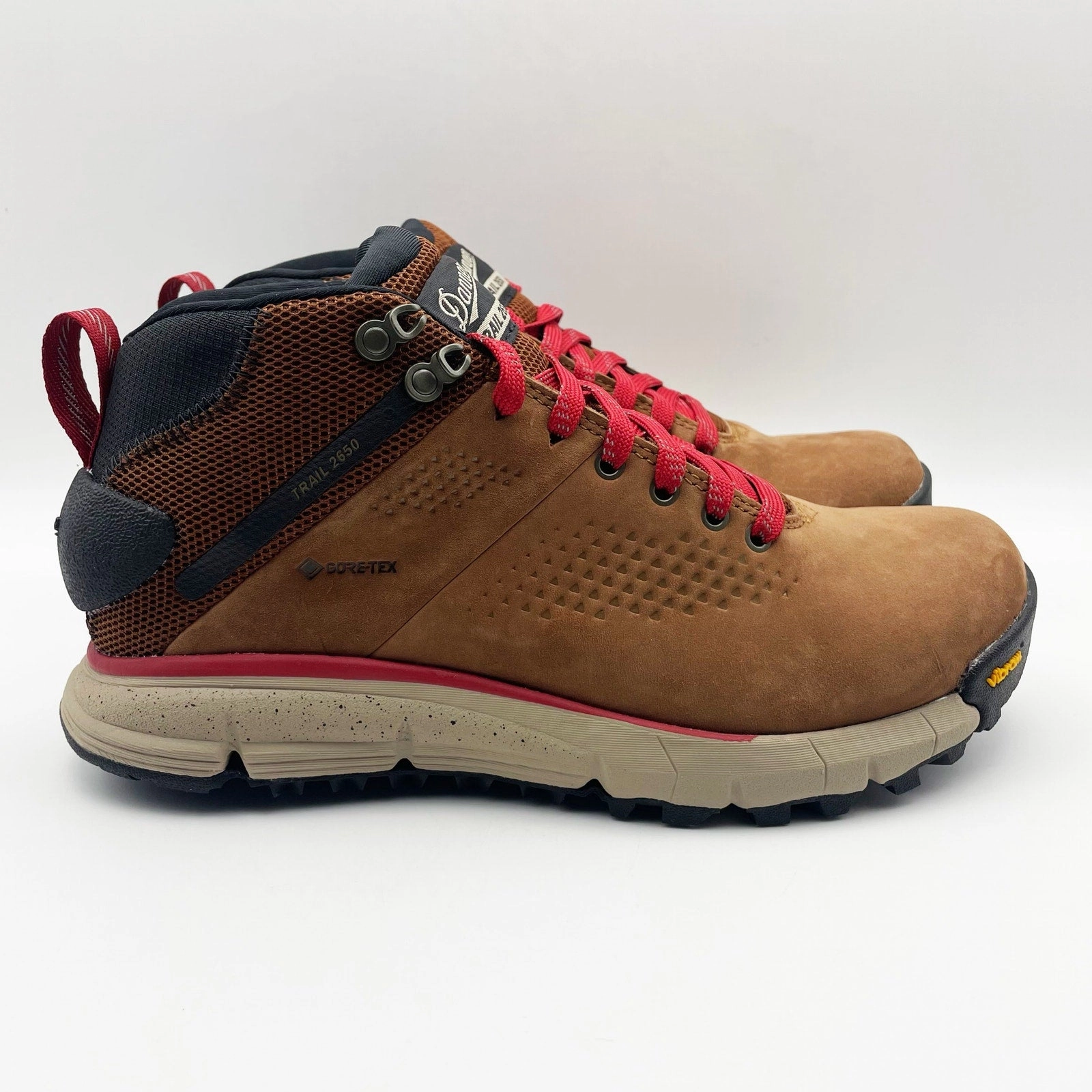 Bare Access 4 Trail Running Shoe Danner Mens 4" Trail 2650 Mid GTX Hiking Shoes US 7 D EU 40 Brown Red WP NIB