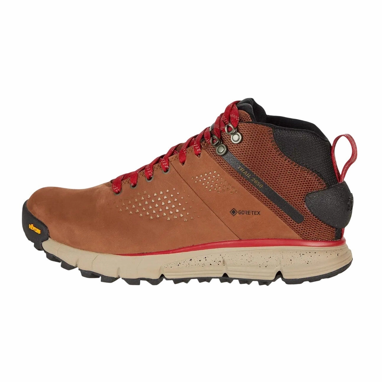 Danner Mens 4" Trail 2650 Mid GTX Hiking Shoes US 7 D EU 40 Brown Red WP NIB Shoes For Trail Running