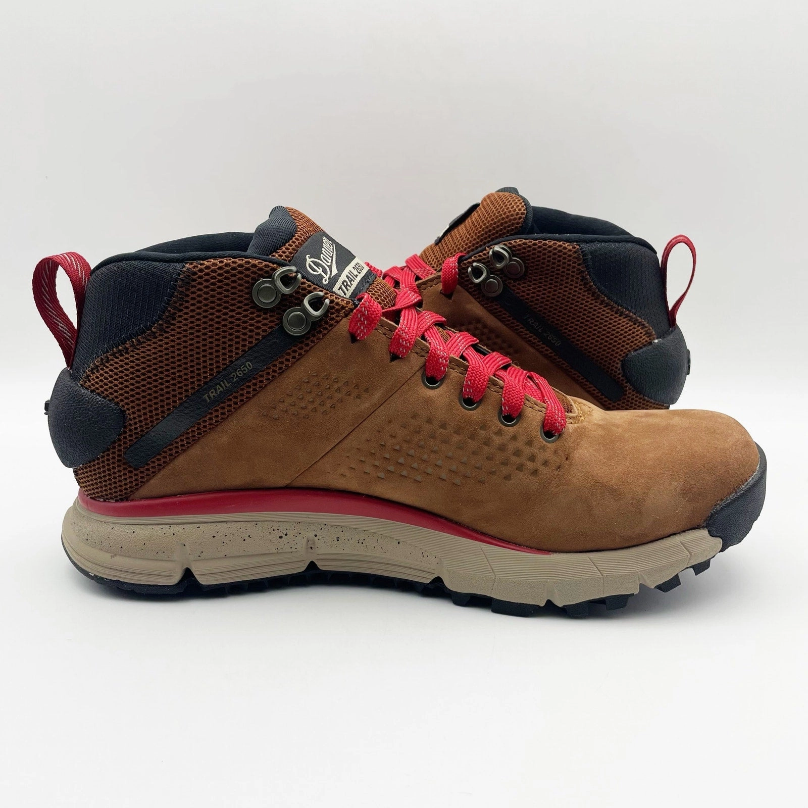 Danner Mens 4" Trail 2650 Mid GTX Hiking Shoes US 7 D EU 40 Brown Red WP NIB Trail Running Minimalist Shoes