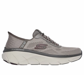 Skechers Men's D'lux Walker 2.0 Rezinate Hands Free Slip-in Sneaker Good Shoes For Long Distance Walking