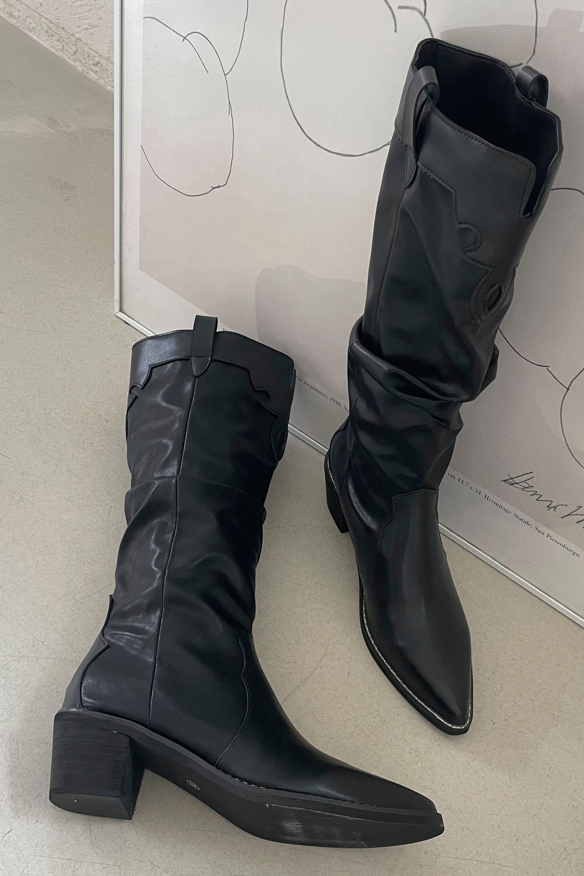 Best Knee High Boots For Slim Legs Mia Ruched Western Boots