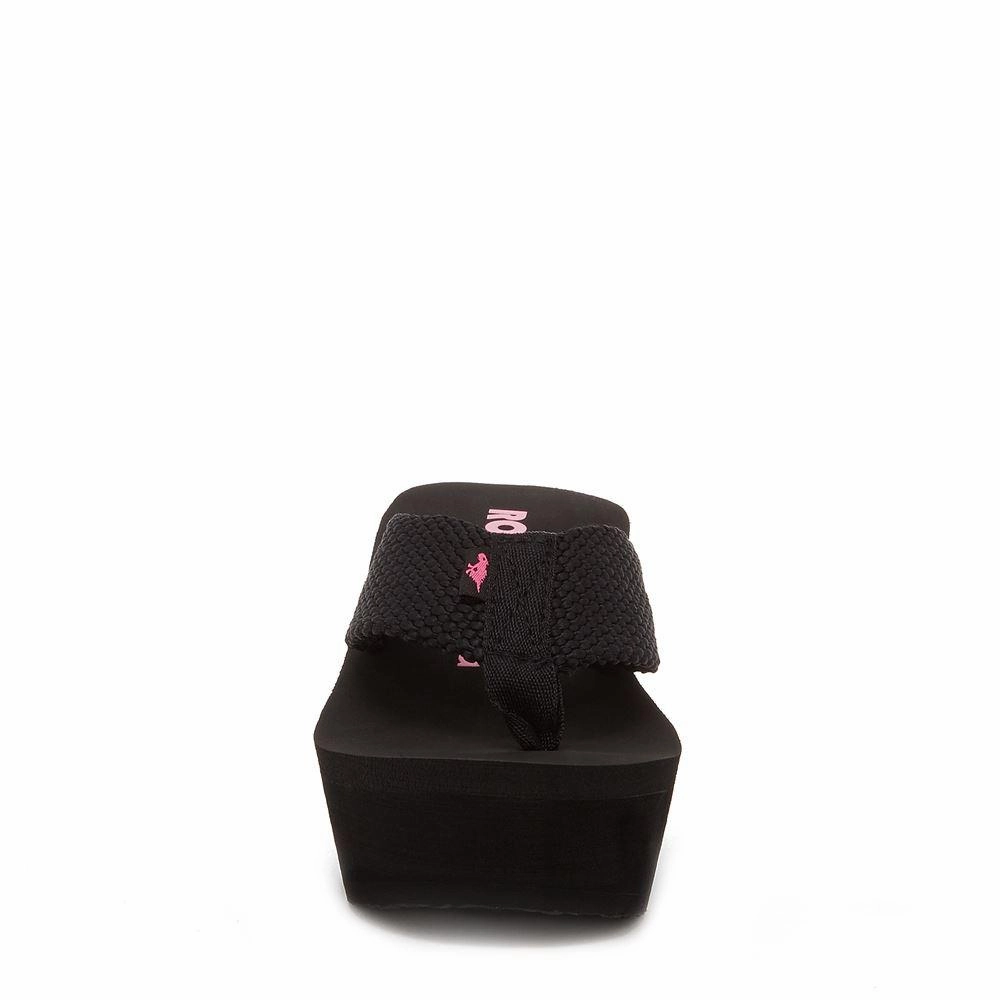 Charms To Put On Flip Flops Diver Black Wedge Flip-Flops