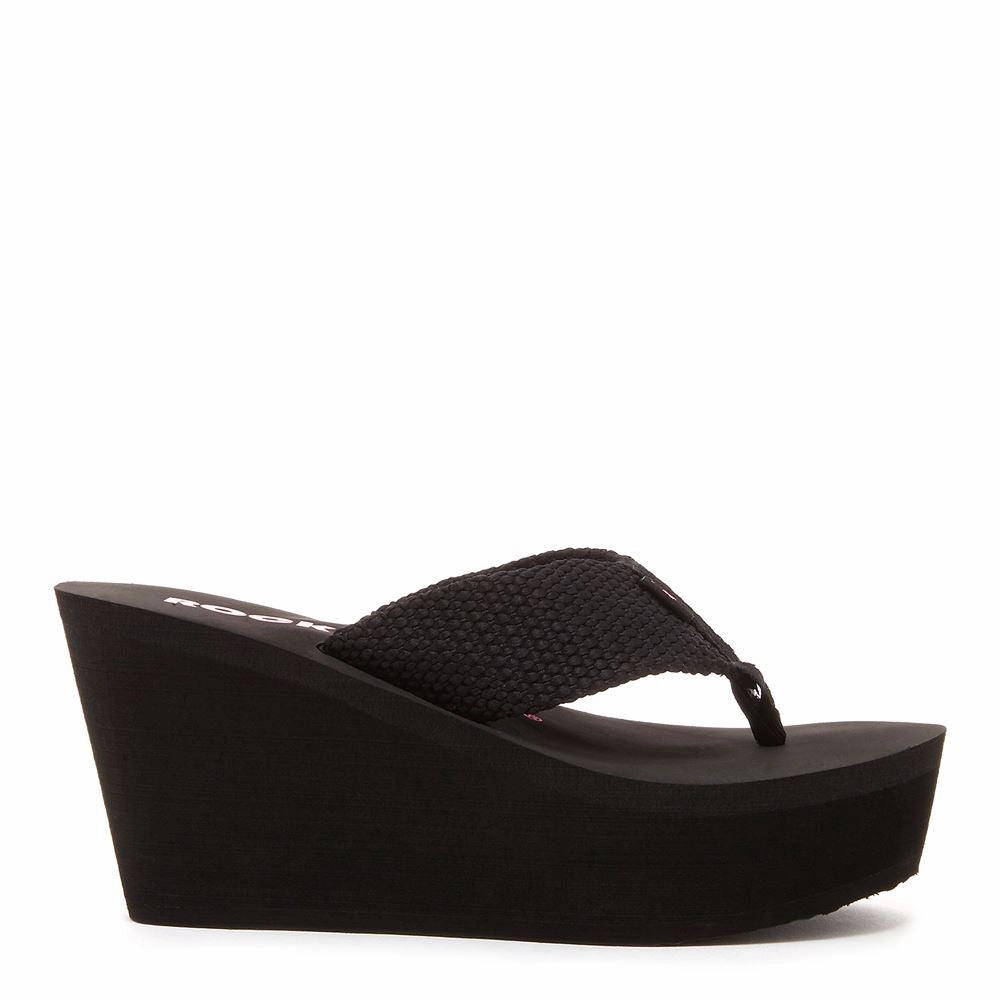 Flip Flops Leder Diver Black Wedge Flip-Flops