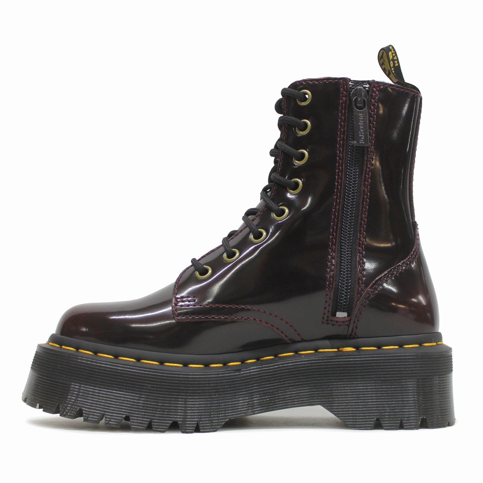Combat Boots Zipper Dr. Martens Jadon Arcadia Leather Unisex Platform Boots
