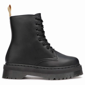 Dr. Martens Jadon II Mono Vegan Felix Rub Off Unisex Platform Boots Fleece Combat Boots