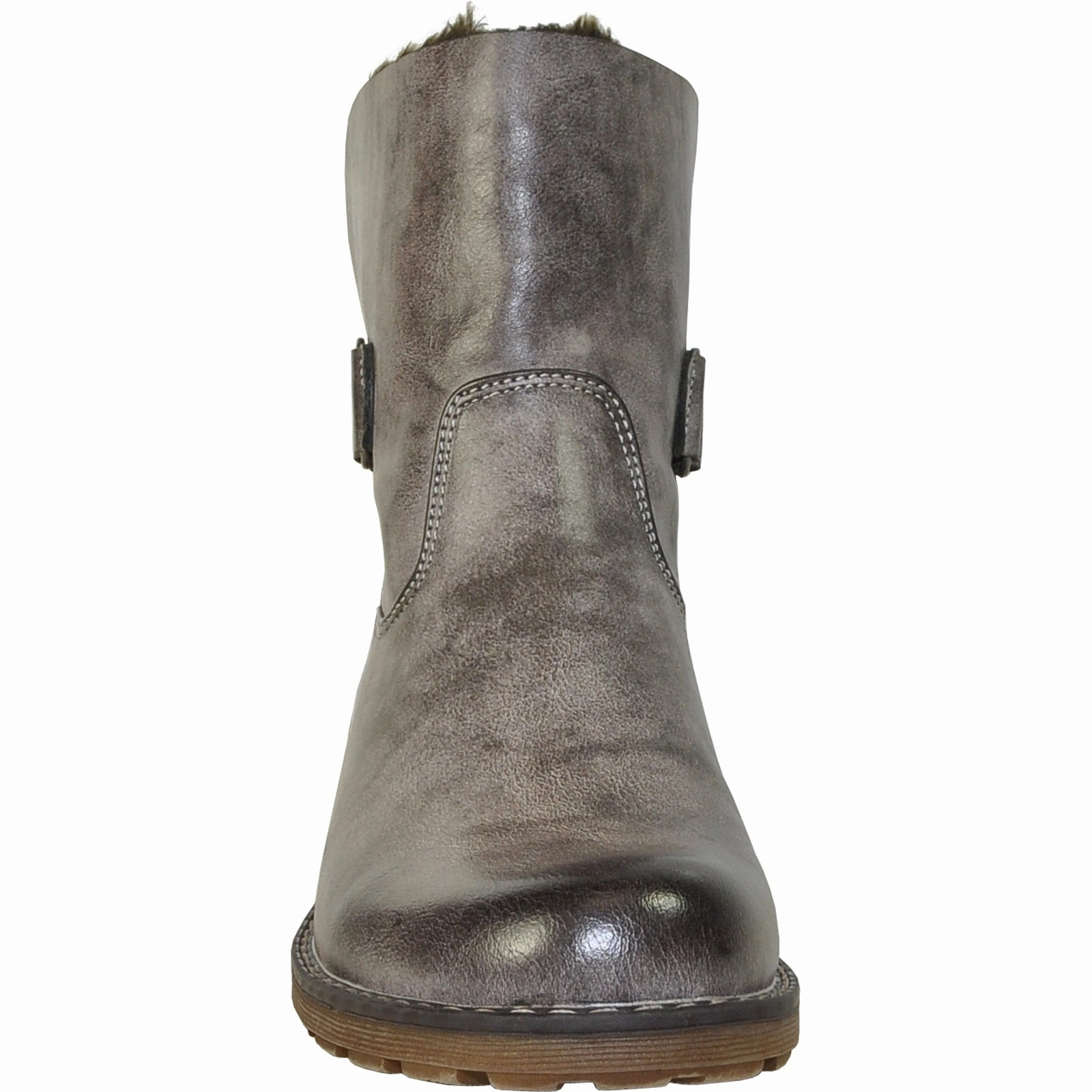 Comfiest Ankle Boots VANGELO Women Water Proof Boot HF9536 Ankle Winter Fur Casual Boot Cool Brown