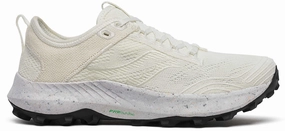Saucony Peregrine RFG Womens Trail Running Shoes - White Trail Running Shoes Water Resistant