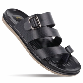 Men's Daily Wear Comfort Sandals - WGP53209 Black Bottega Knot Sandals