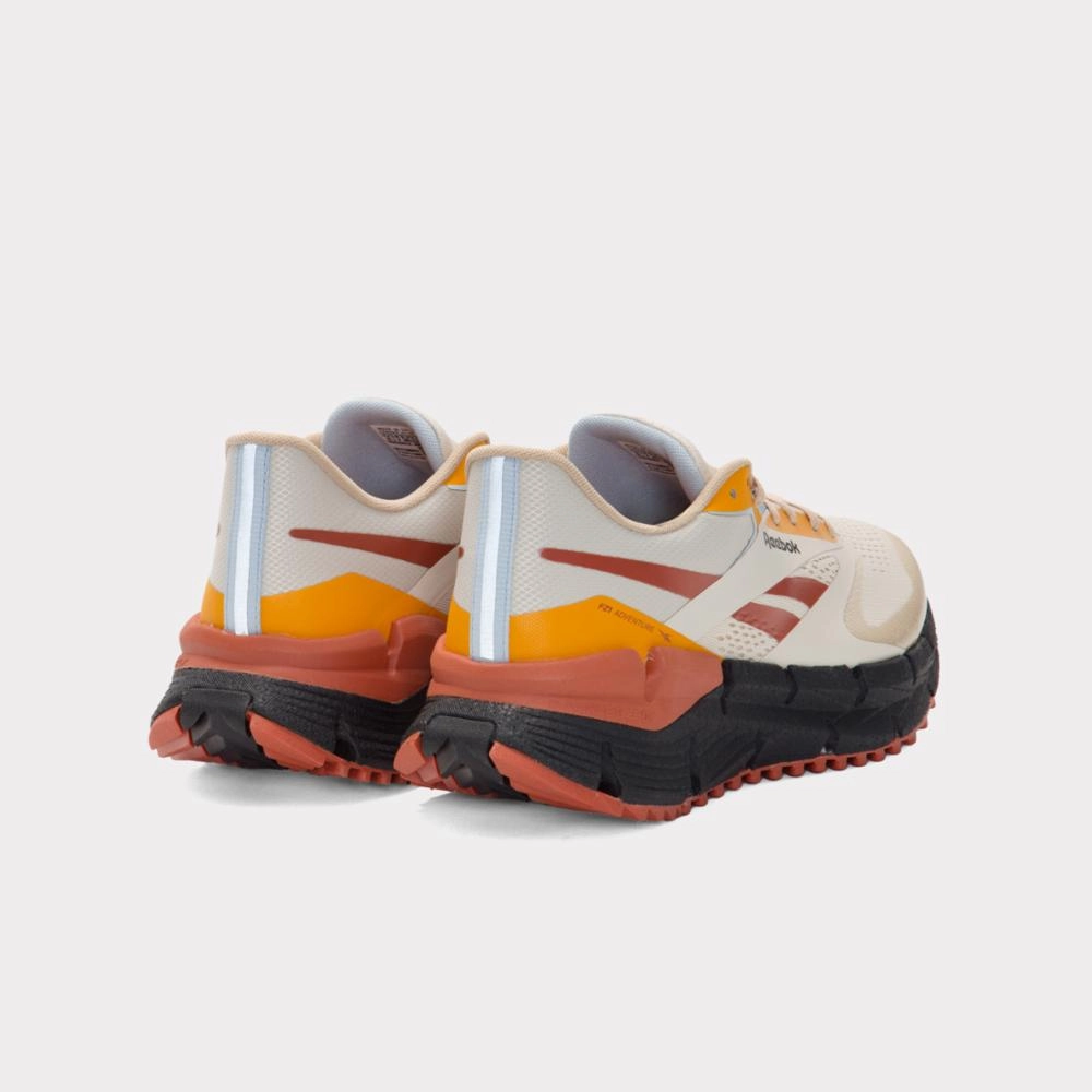 Reebok Footwear Men FloatZig 1 Adventure Shoes SAND/WASHED BLACK/HOOP RED Best Trail Hiking Running Shoes