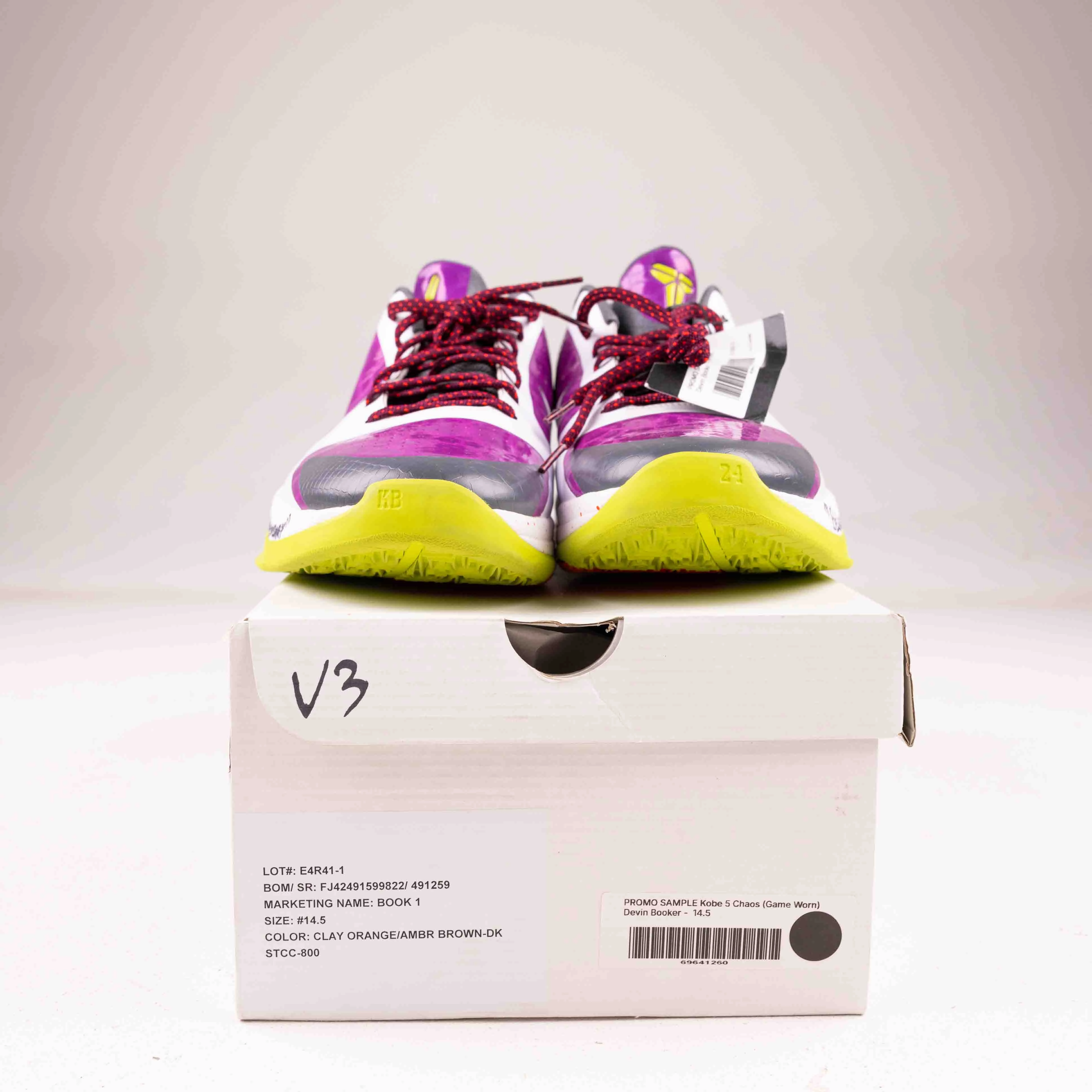 Nike Banned Running Shoe PROMO SAMPLE Kobe 5 Chaos (Game Worn) Devin Booker