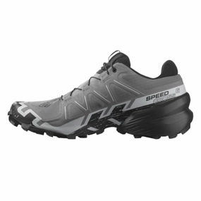 Salomon Men's Speedcross 6 Sneaker, Quiet Shade/Black/Pearl Blue Topo Athletic Trail-running Shoes