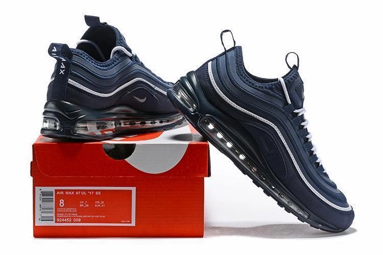 Nike Air Max 97 Dark Blue White Shoes Sale Men Size US 7, 8, 8.5, 9, 10, 11 Nike Air Forces Shoes