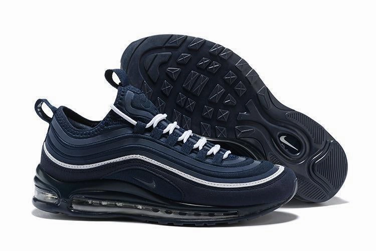 Deion Sanders Nike Shoe Nike Air Max 97 Dark Blue White Shoes Sale Men Size US 7, 8, 8.5, 9, 10, 11