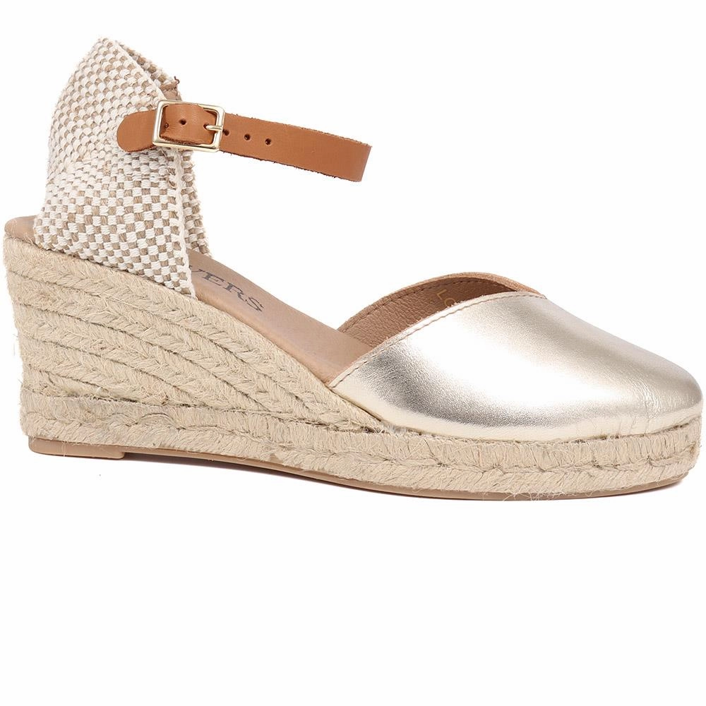 Adjustable Espadrille Sandals  - LOLLA39001 / 326 331 - Gold La Toc Spa