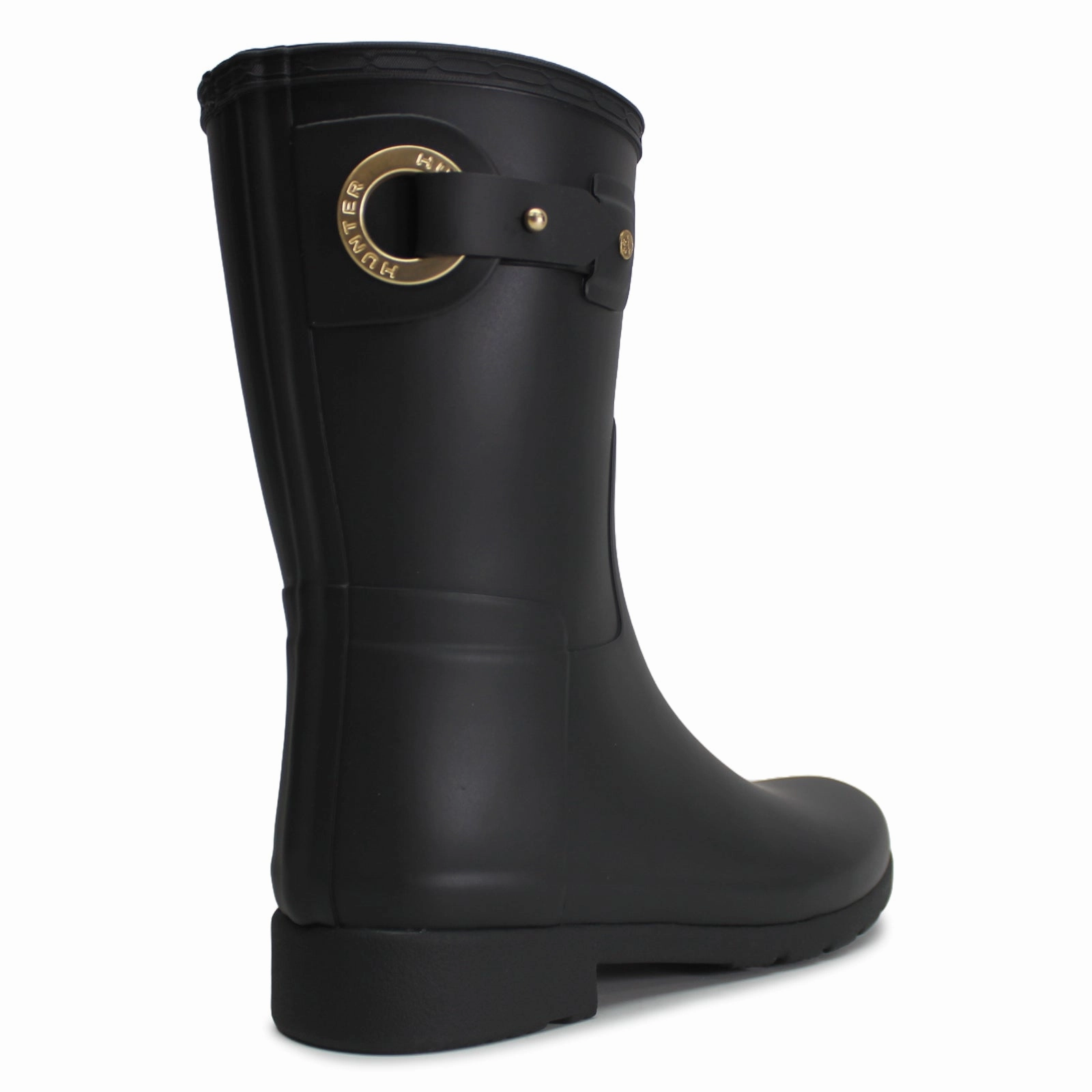 Hunter Refined Short Eyelet Rubber Women's Mid Calf Black Boots Swims Shoes Waterproof