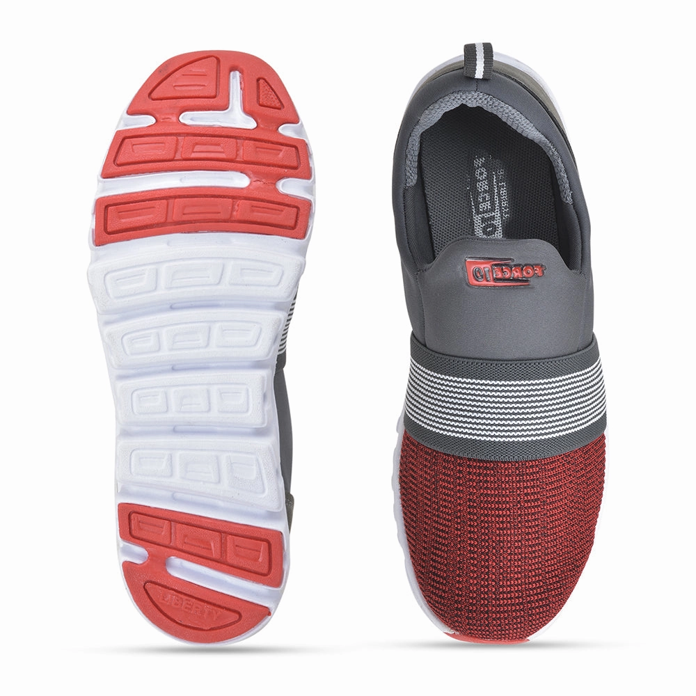 Walking Dress Shoes Force 10 Sports Red Slip-on Walking Shoes For Men FLEXPRO-15 By Liberty