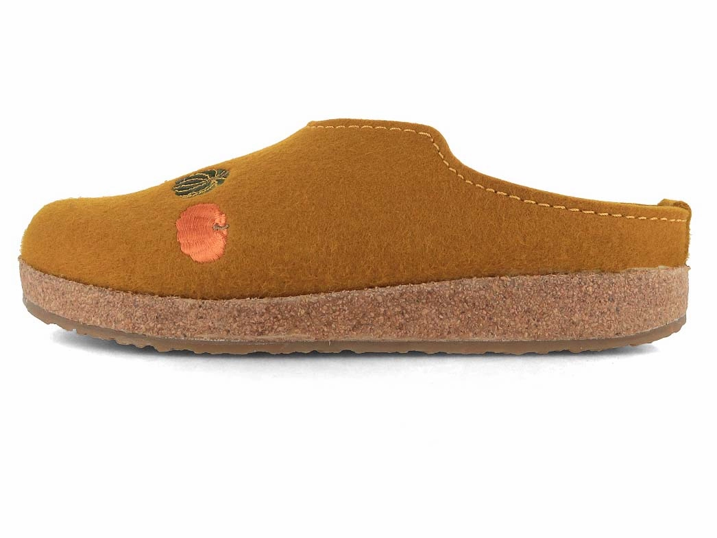 HAFLINGER Women Felt Clogs 'Grizzly pumpkin', masala Vangelo Clogs