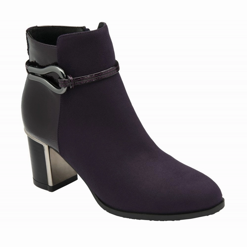 Styling Ankle Boots 2024 Lotus Womens Boot Ebony Purple
