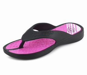 Very Comfortable Flip Flops Womens Ladies Lightweight EVA Toe Post Slip On Flat Beach Summer Pool Slides Water Shoes Flip Flops Sandals Black Pink