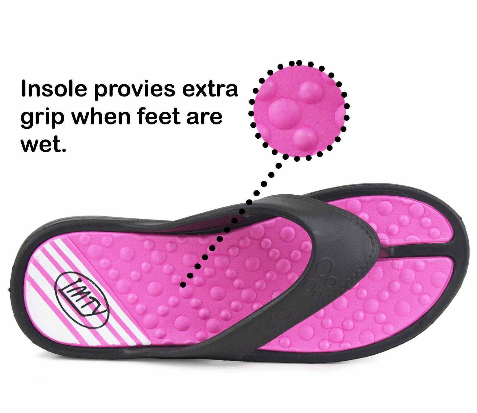 Columbia Flip Flops Womens Ladies Lightweight EVA Toe Post Slip On Flat Beach Summer Pool Slides Water Shoes Flip Flops Sandals Black Pink