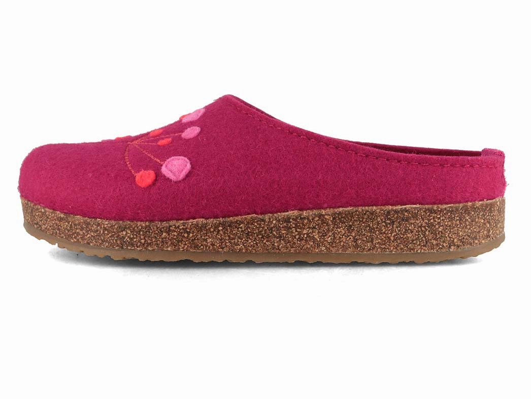 Orange Clogs HAFLINGER Women Felt Clogs 'Grizzly Amaya', port