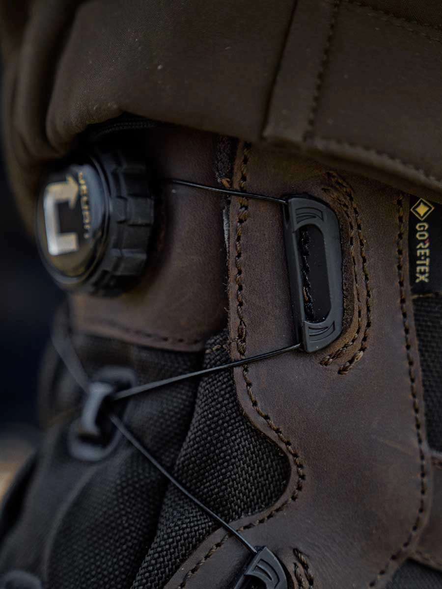 HARKILA Atammik GTX Boots - U-turn Wire Lacing System - Mens - Dark Brown Hiking Boots Vs Tennis Shoes