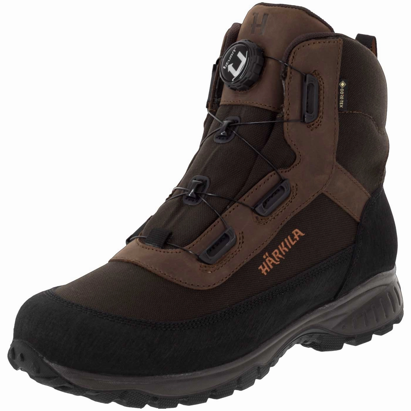 HARKILA Atammik GTX Boots - U-turn Wire Lacing System - Mens - Dark Brown Topo Athletic Trailventure 2 Wp Hiking Boots