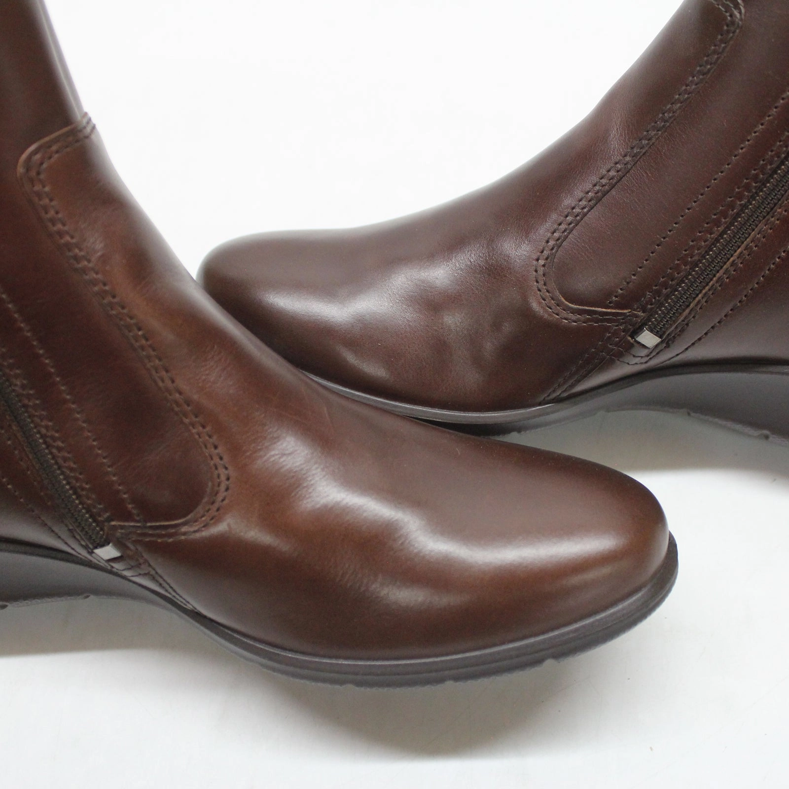 Ecco Felicia 217143 Leather Women's Potting Soil Ankle Boots - UK 6 - US 8-8.5 Women - EU 39 Glitter Ankle Boots Uk