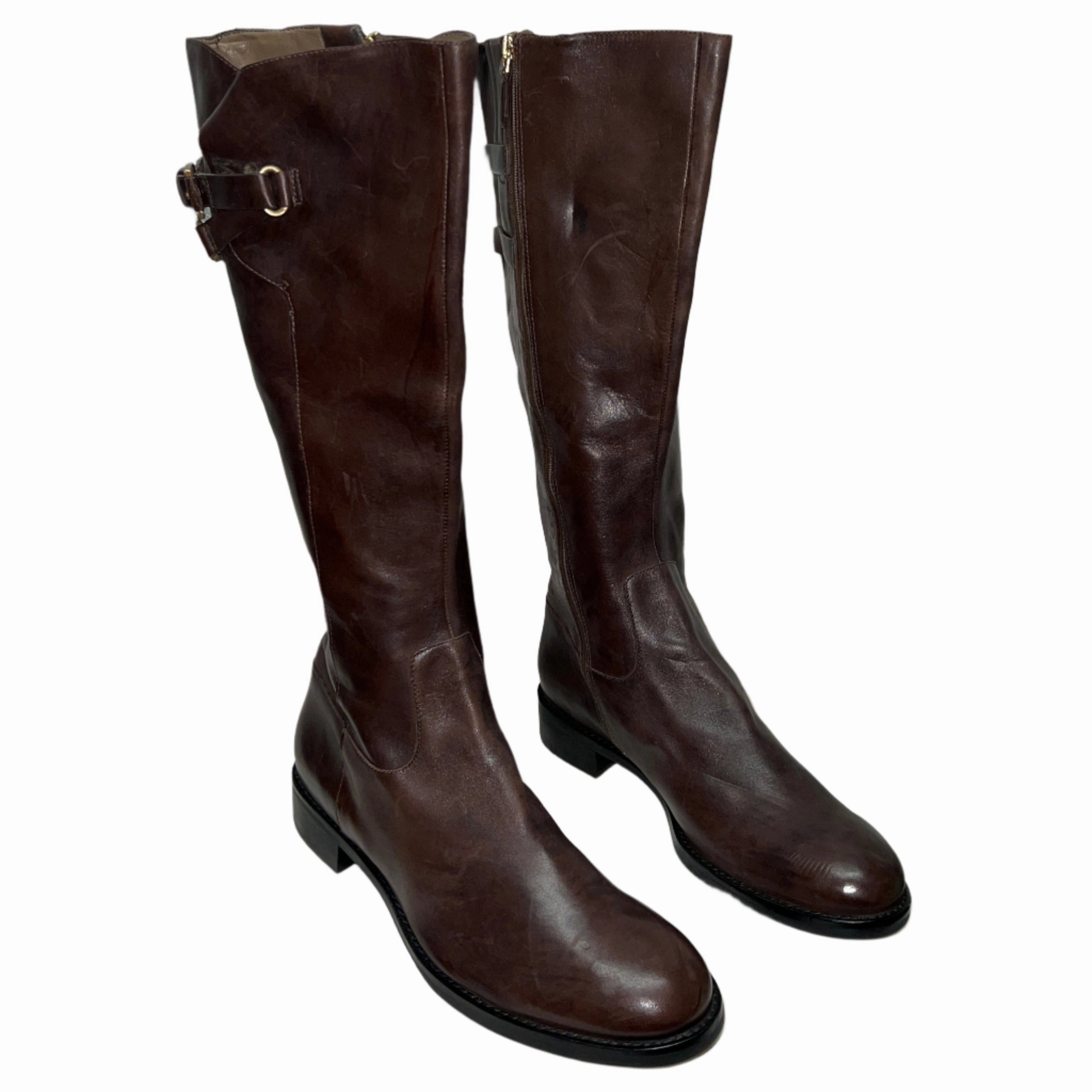 ECCO Women's Hobart Tall Strap Boot  42EU - Brown Leather Wildland Boots