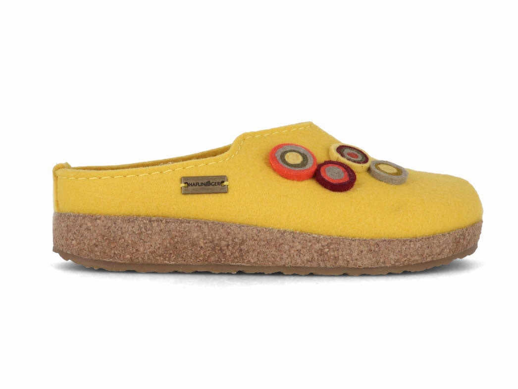 B.o.c. Clogs HAFLINGER Women Felt Clogs 'Grizzly Kanon', yellow