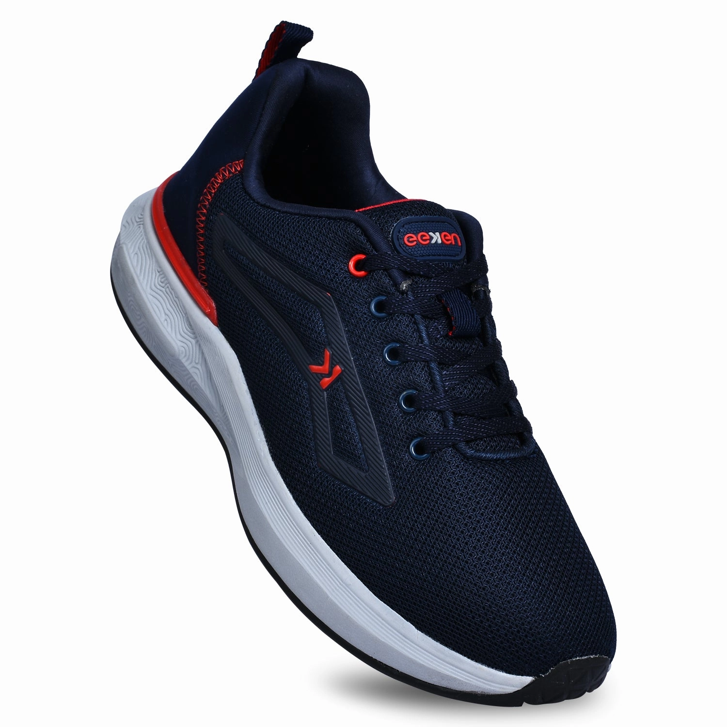 Best Mens Tennis Shoes For Walking Eeken KESHGIA105 Navy Blue And Red Lightweight Anti-Skid Walking Shoes For Men