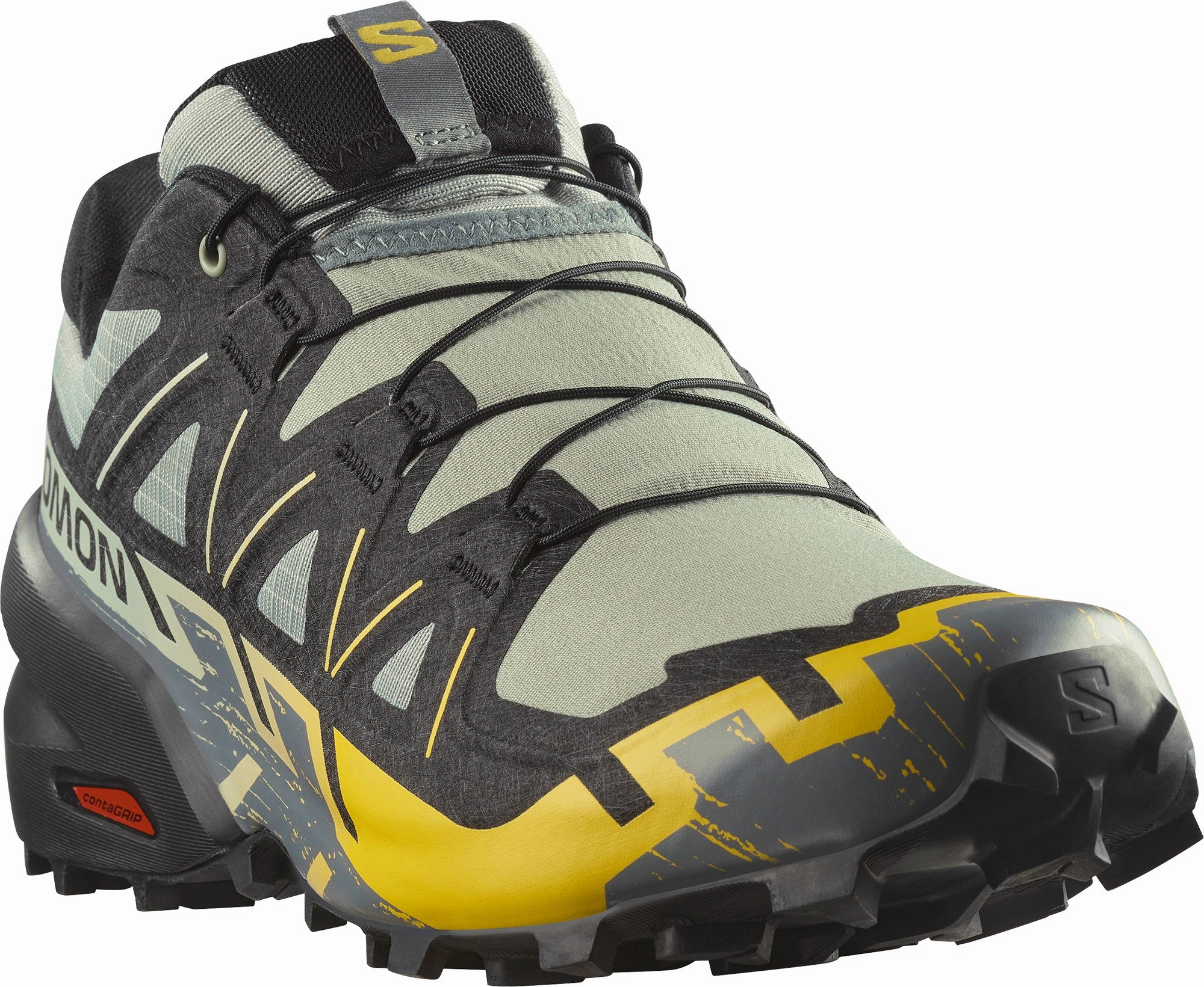 Ultra Trail Shoes Salomon Speedcross 6 Mens Trail Running Shoes - Green