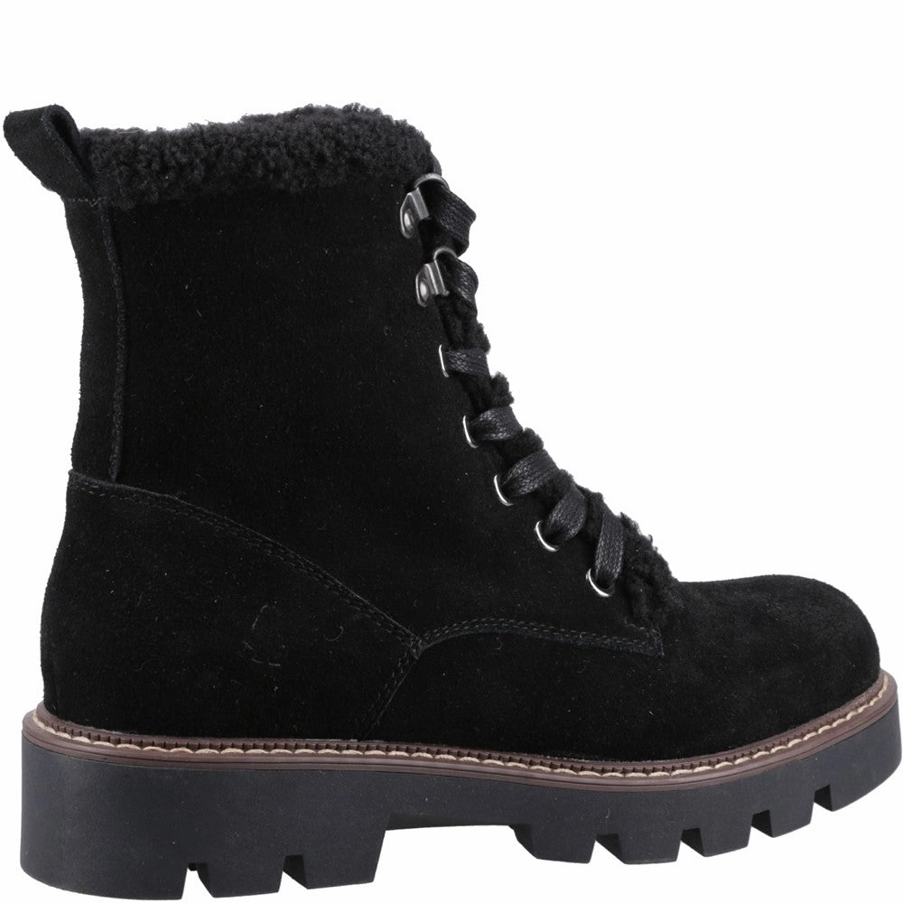 Black Aurelia Ankle Boots Fur Lined Waterproof Ankle Boots