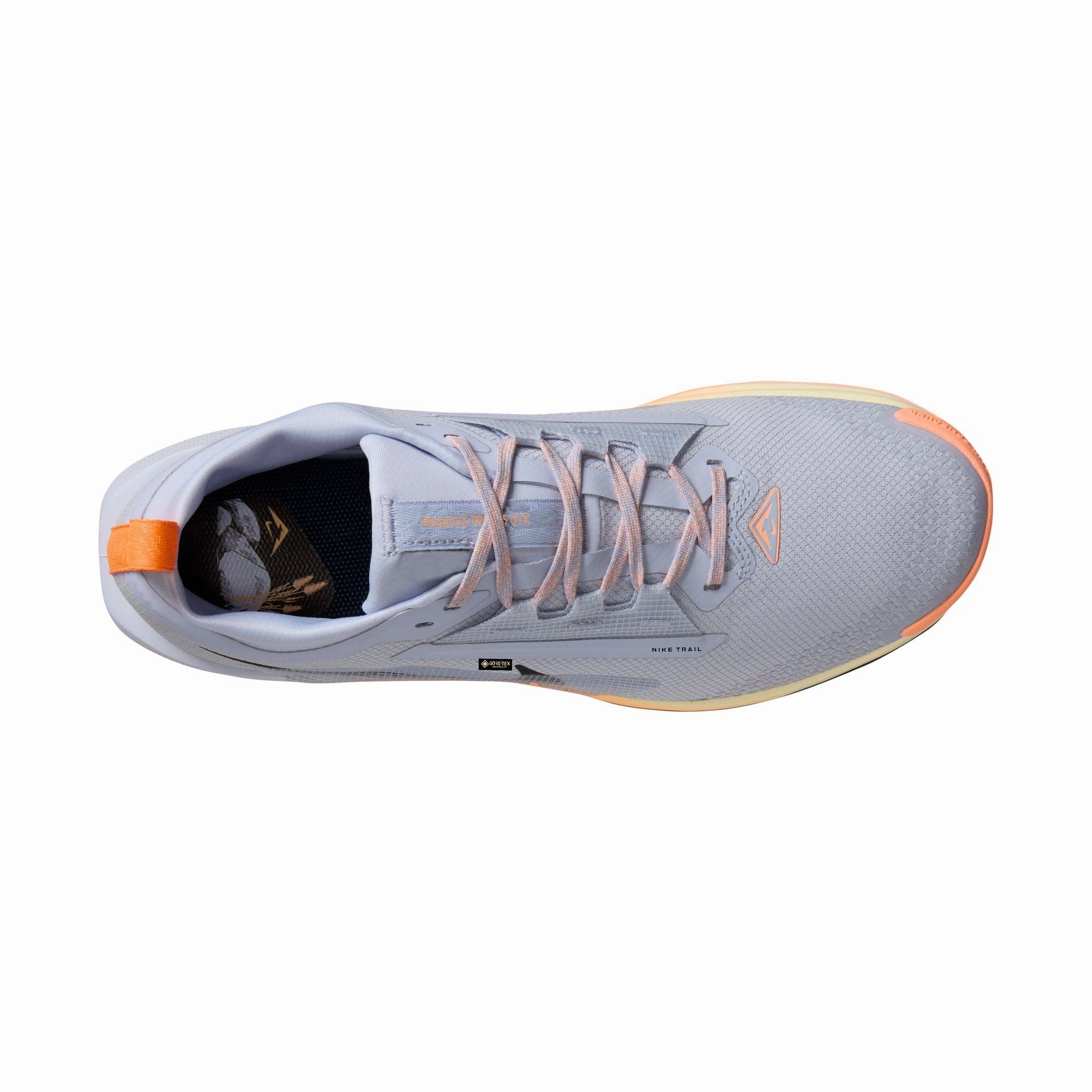 Trail Shoes Peregrine Mens React Pegasus Trail 5 GORE-TEX (011 - Ghost/Black-Malt-Orange Pulse)