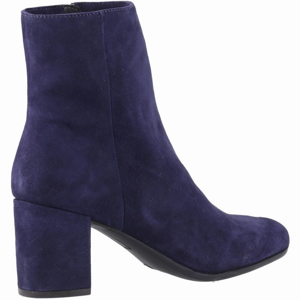 Pull On Leather Ankle Boots Navy Octavia Ankle Boots