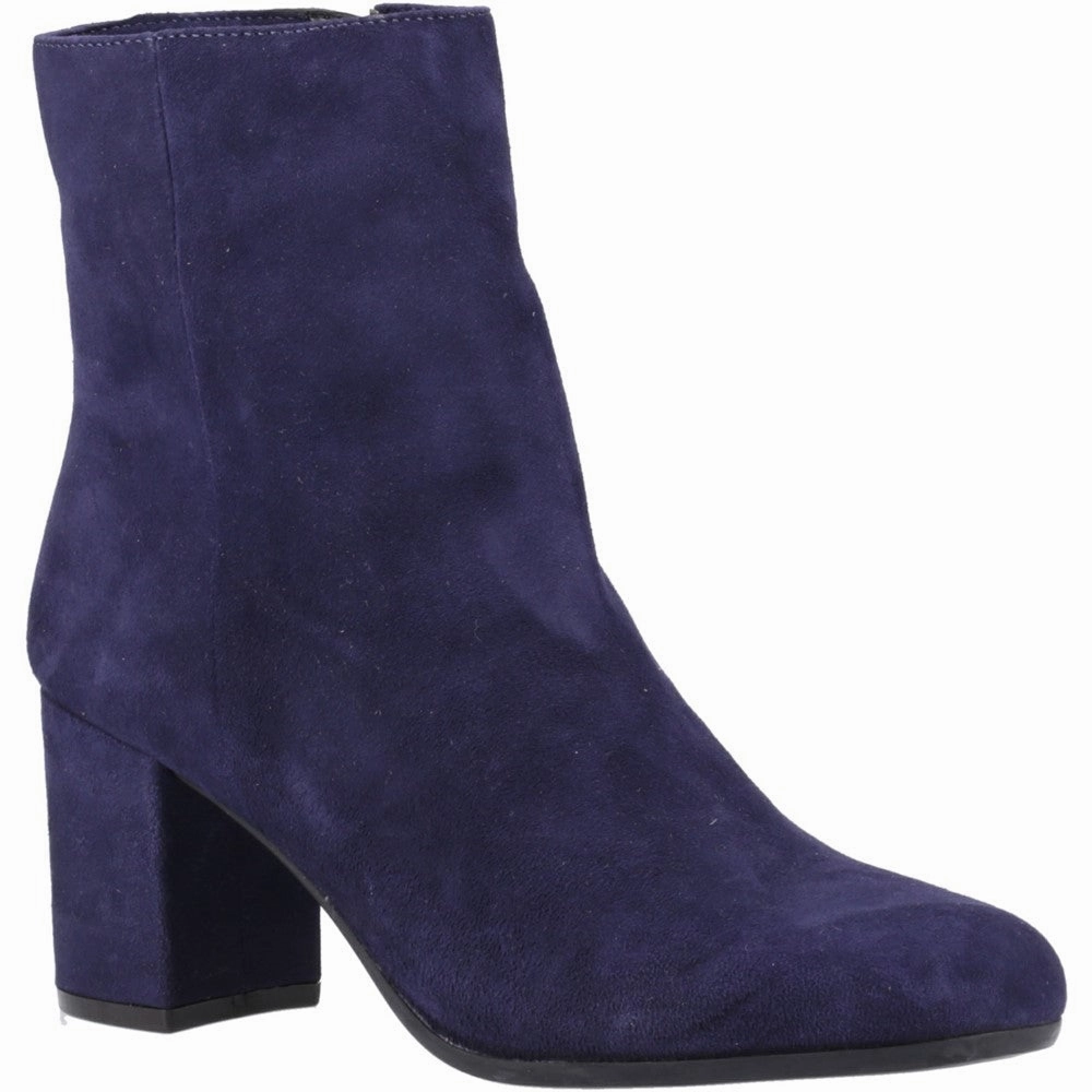 Navy Octavia Ankle Boots Wide Leather Ankle Boots