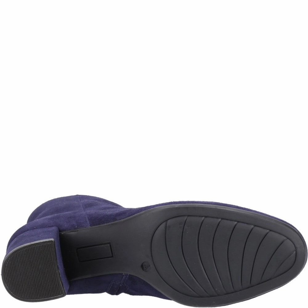 Navy Octavia Ankle Boots Ankle Boots With Chain Detail