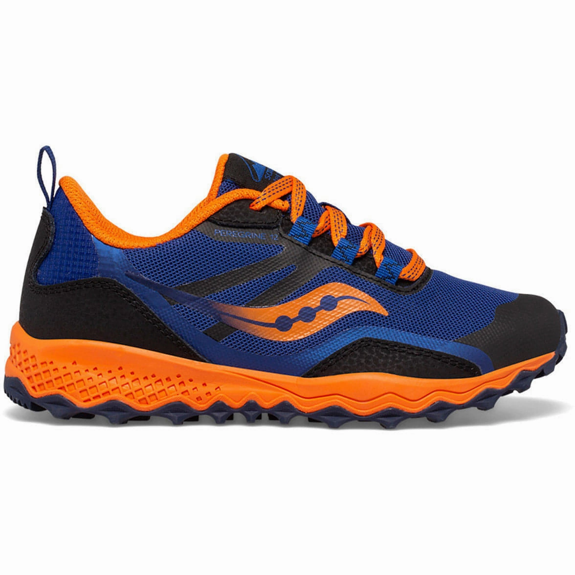 Saucony Peregrine 12 Shield Junior Trail Running Shoes - Navy Running Shoe For Road And Trail