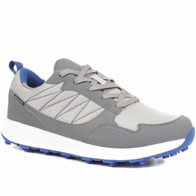 Sandals And Plantar Fasciitis Wide Fit Lace-Up Golf Trainers - SUNT35009 / 321 646 - Grey