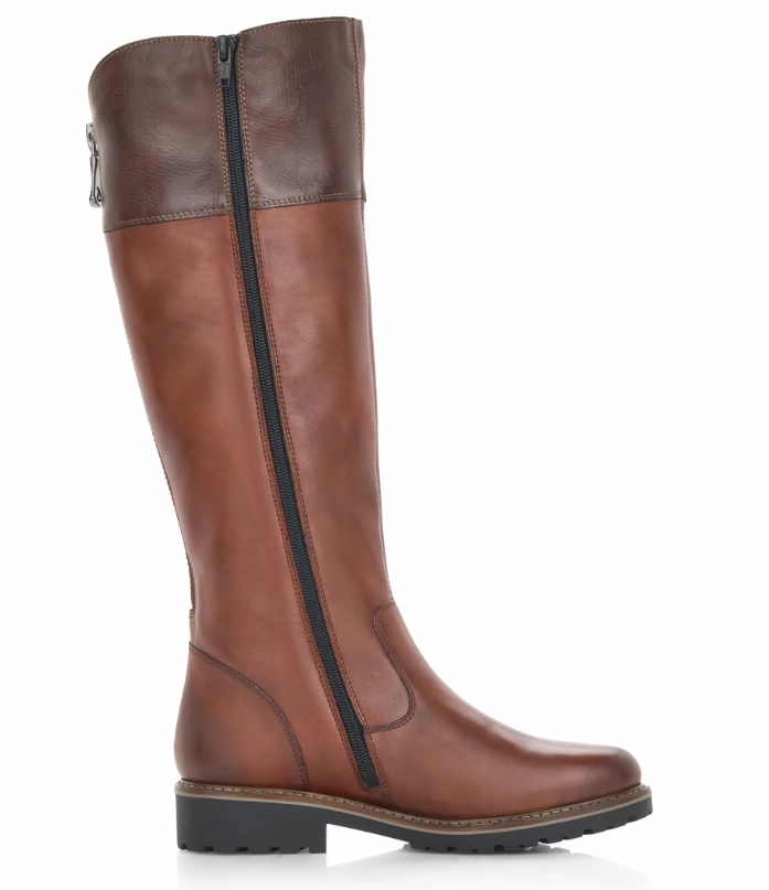 Intentionally Blank Alibi Knee High Boot Melany Brown Leather Womens Knee High Boots