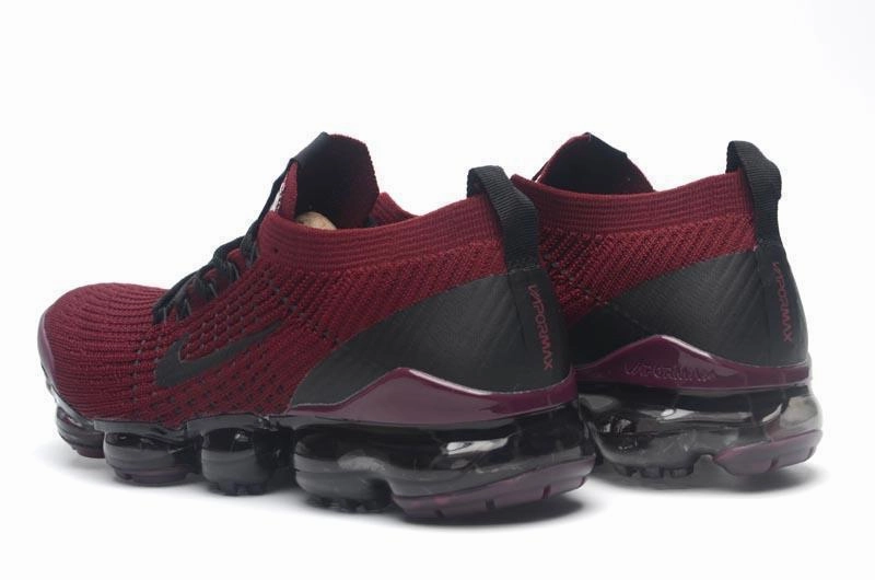 Customize Nike Shoe Nike Air Vapormax Flyknit 3 Bordeaux Black Shoes Sneakers Men Sale Size US 7, 8, 8.5, 9, 10, 11