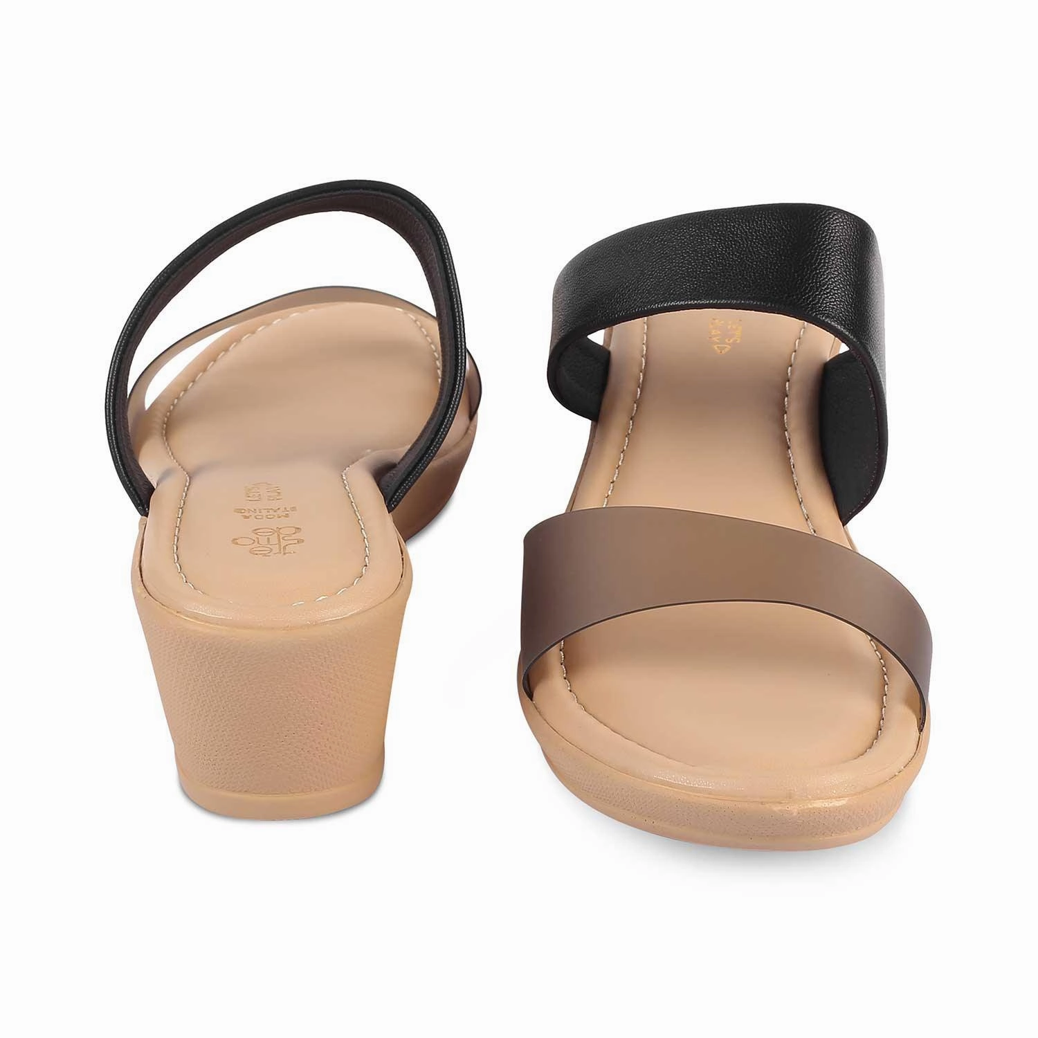 The Sios Black Women's Casual Wedge Sandals Tresmode Tanjun Sandals