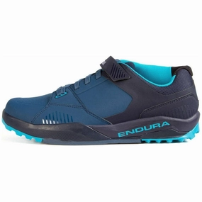 Endura MT500 Burner Flat Mens MTB Cycling Shoes - Navy Fat Tire Trail Shoe