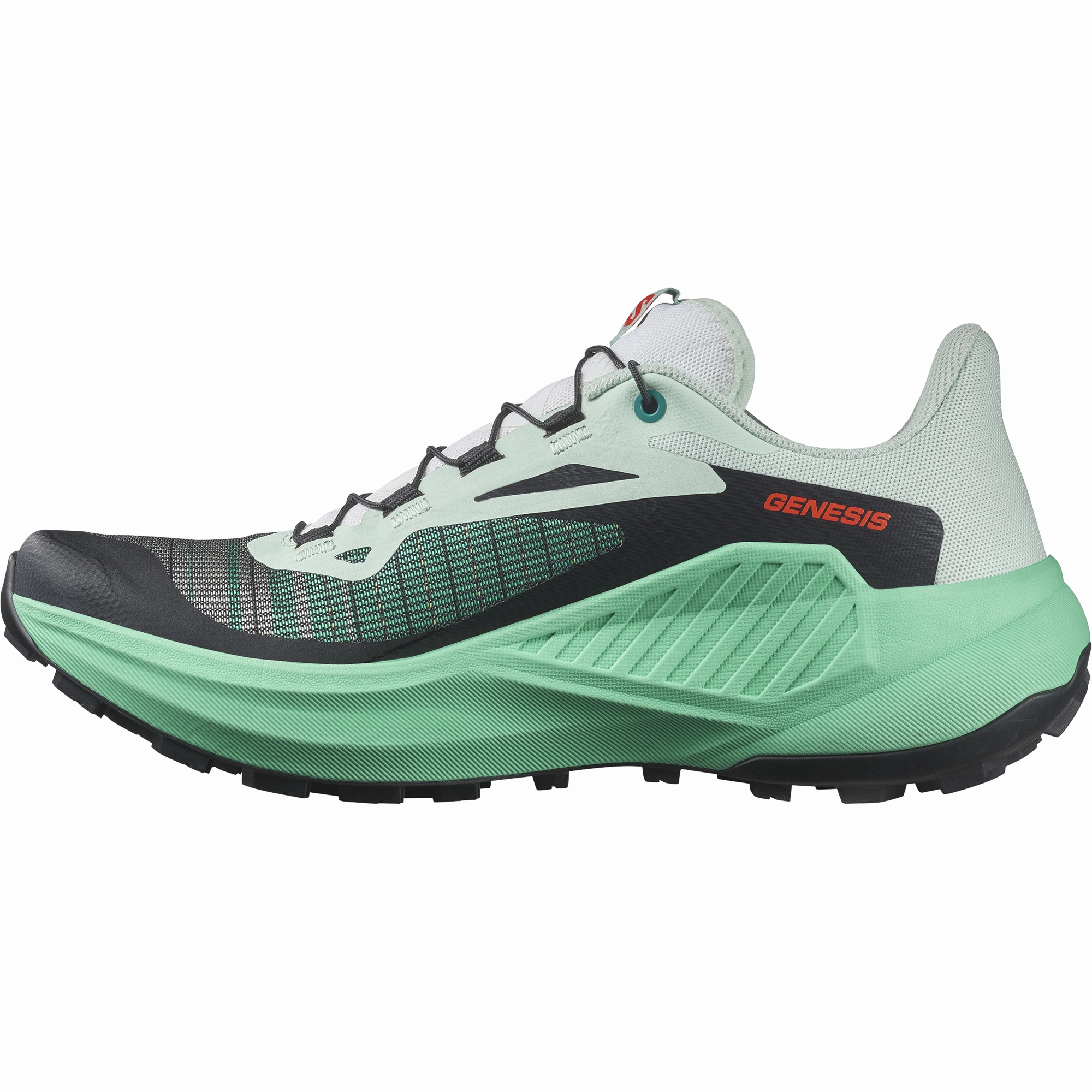 Minimalist Trail Shoes Women's Genesis (Bay/Electric Green/Cherry Tomato)