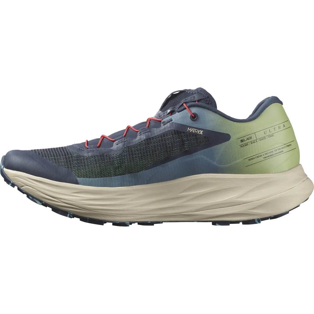 Lightest Trail Shoe Salomon S/LAB Ultra V1 (Unisex) - Sage/Cameo Blue/Nightsky