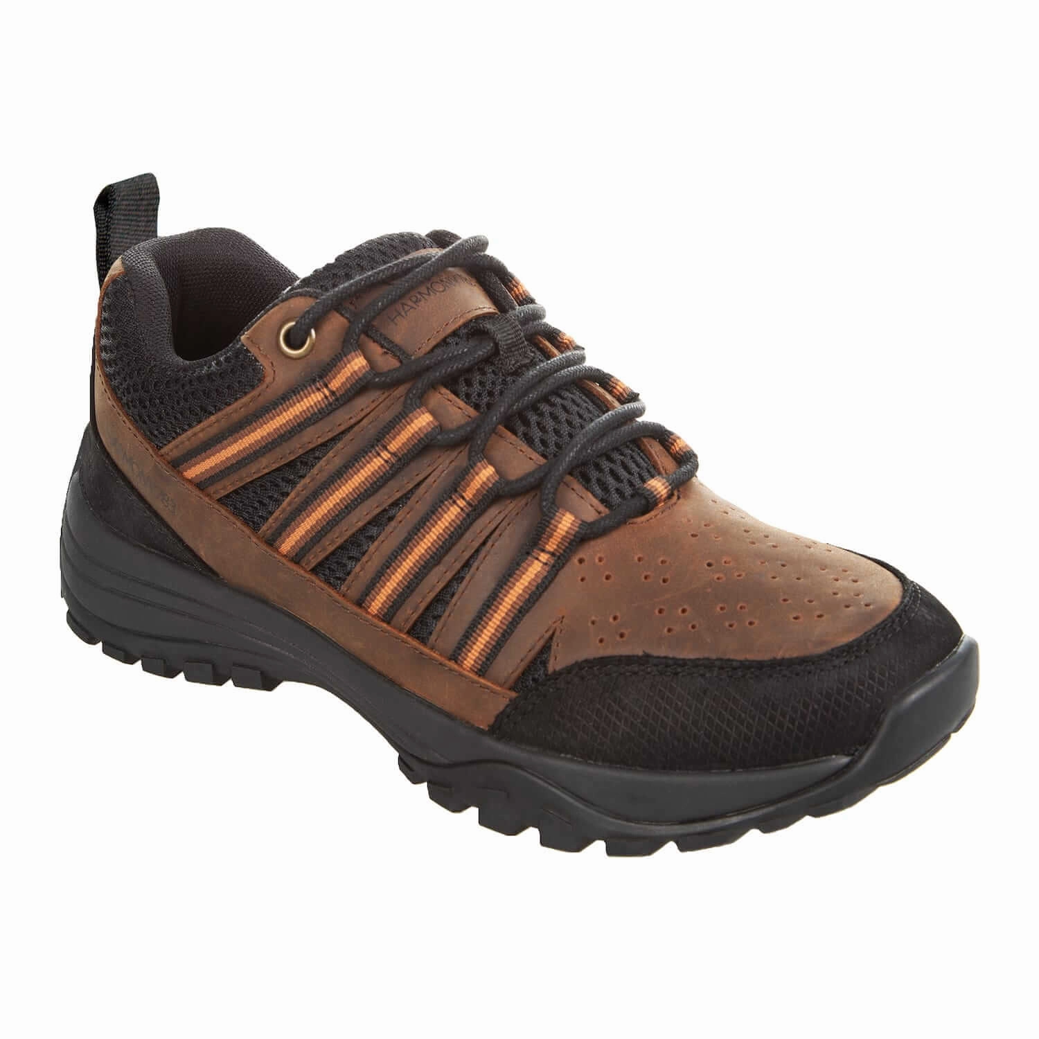 Trail Shoe  Jesse Brown Leather & Black Mesh Peregrine 15 Trail Running Shoe